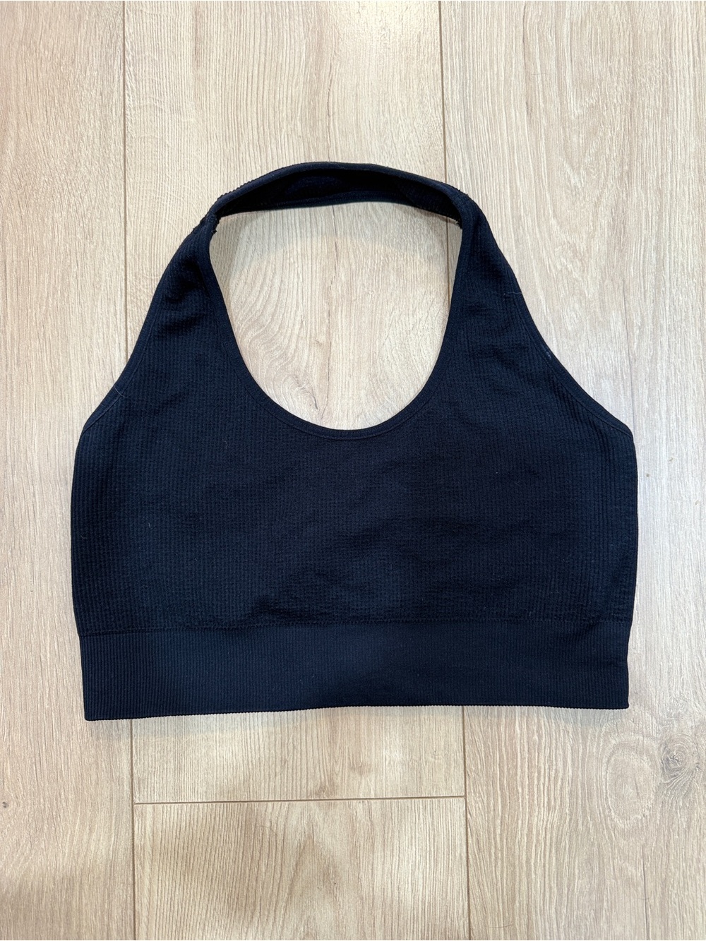 NVGTN Black Halter Top Sports Bra